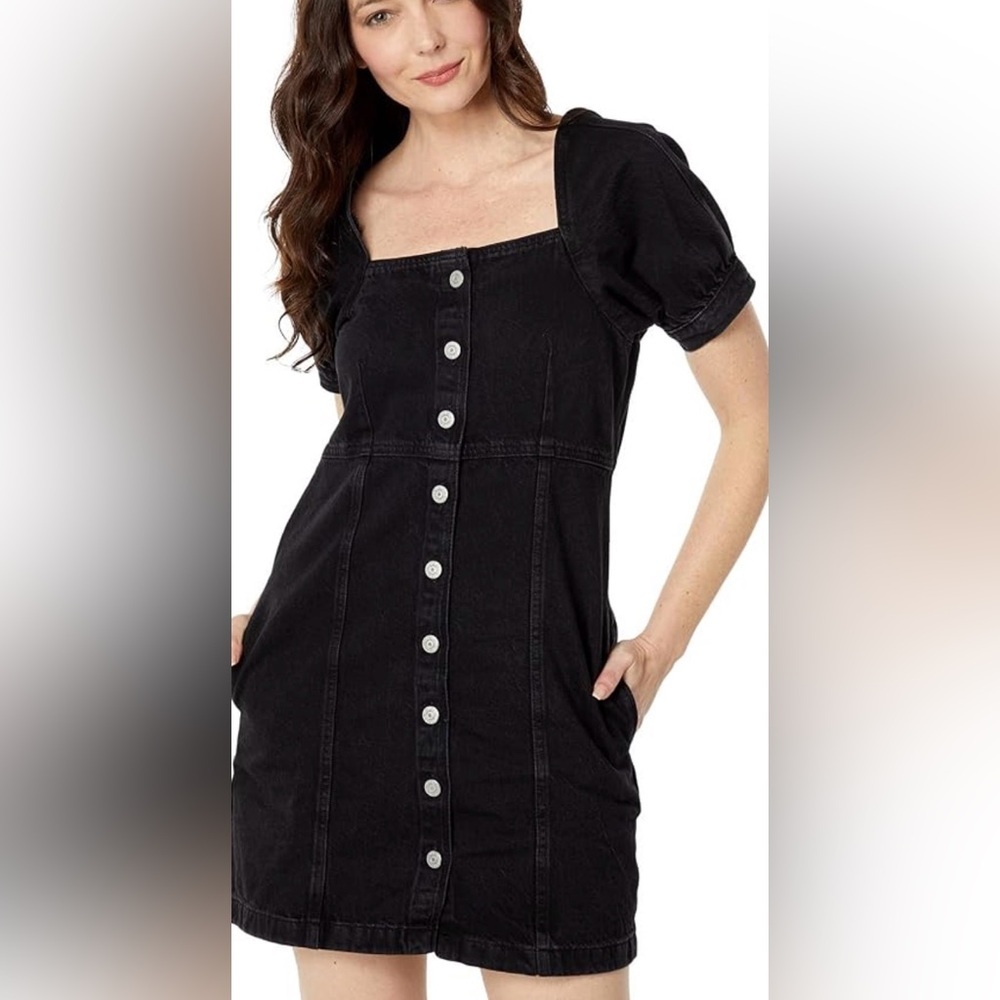 LEVI'S RHODE DENIM MINI DRESS BLACK  size small